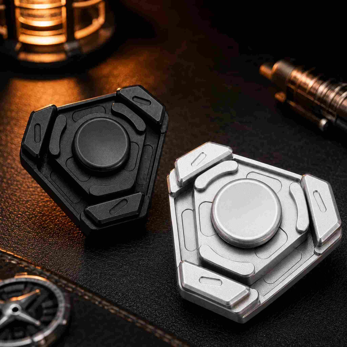 EDC retro finger spinner double-layer rotation