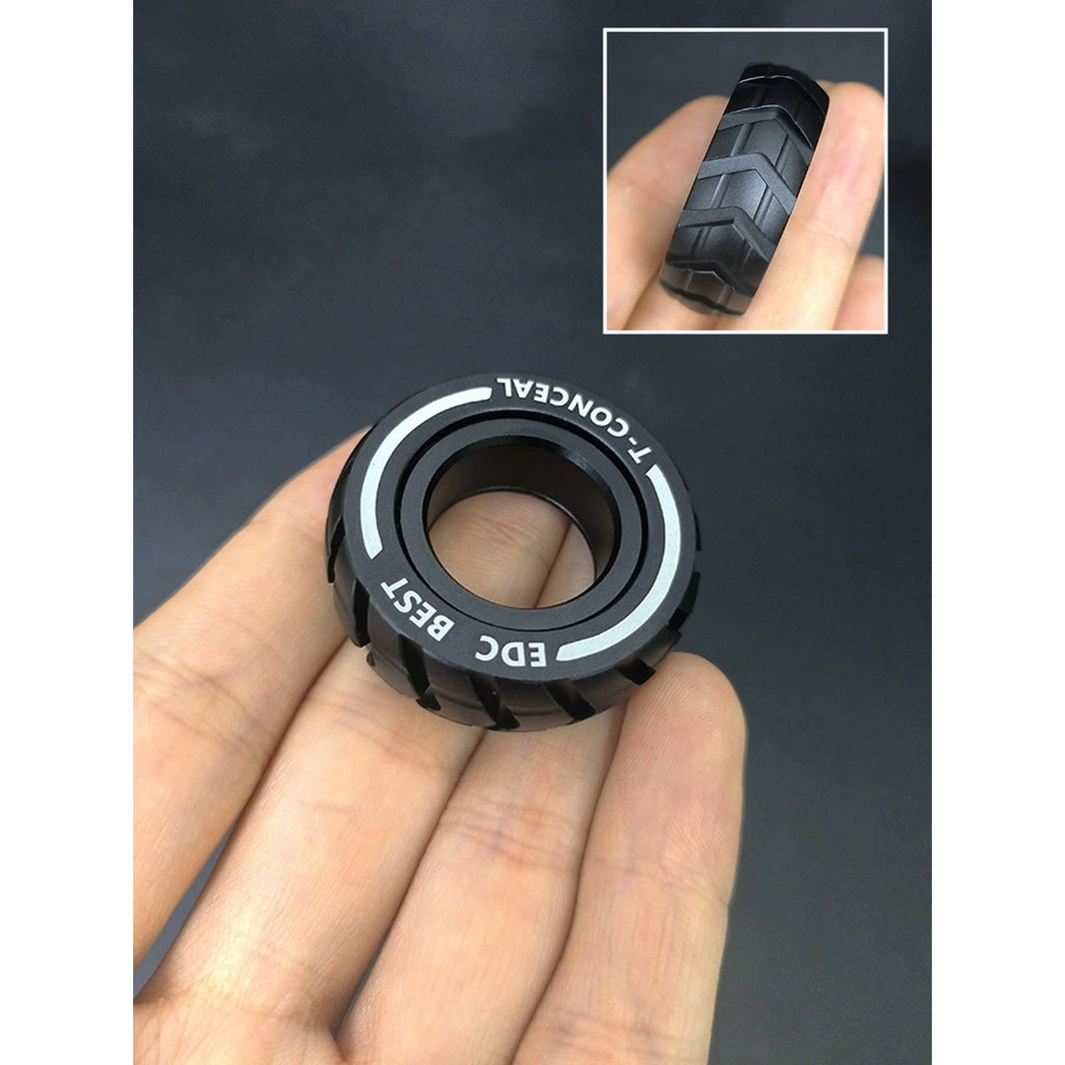 Tire-Shaped EDC Mechanical Fidget Ring