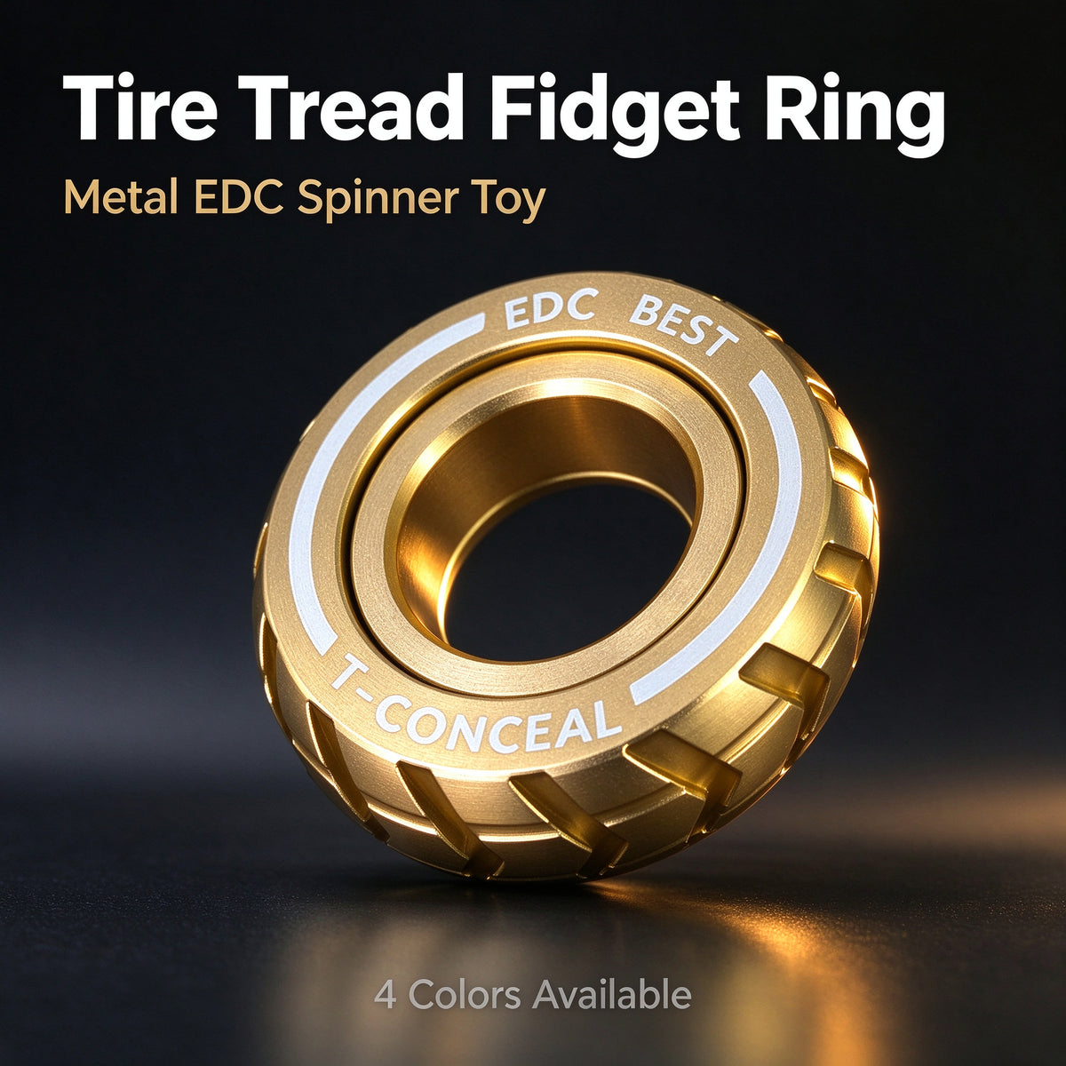 Tire-Shaped EDC Mechanical Fidget Ring