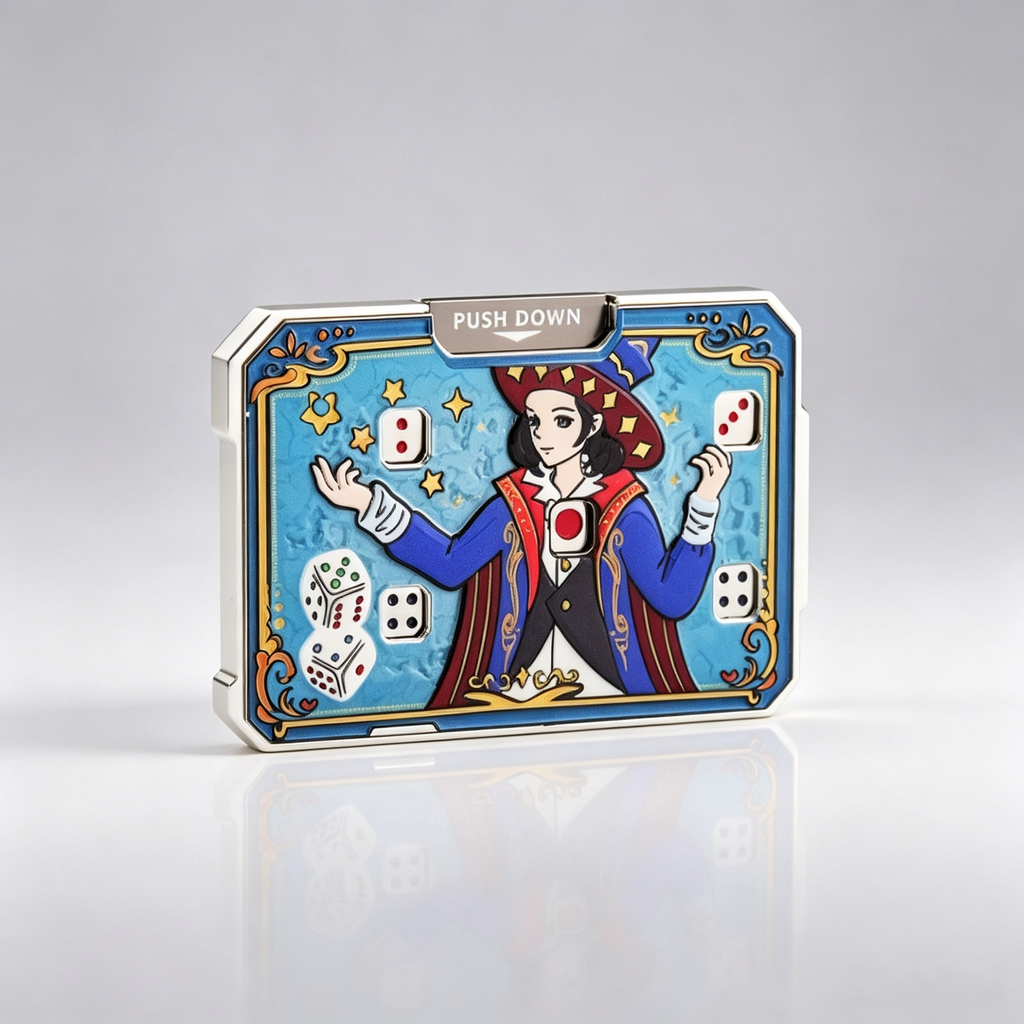 Fidget Aldult Toy EDC Joker Card Game Metal Mechanical Dice Multicolor Gift