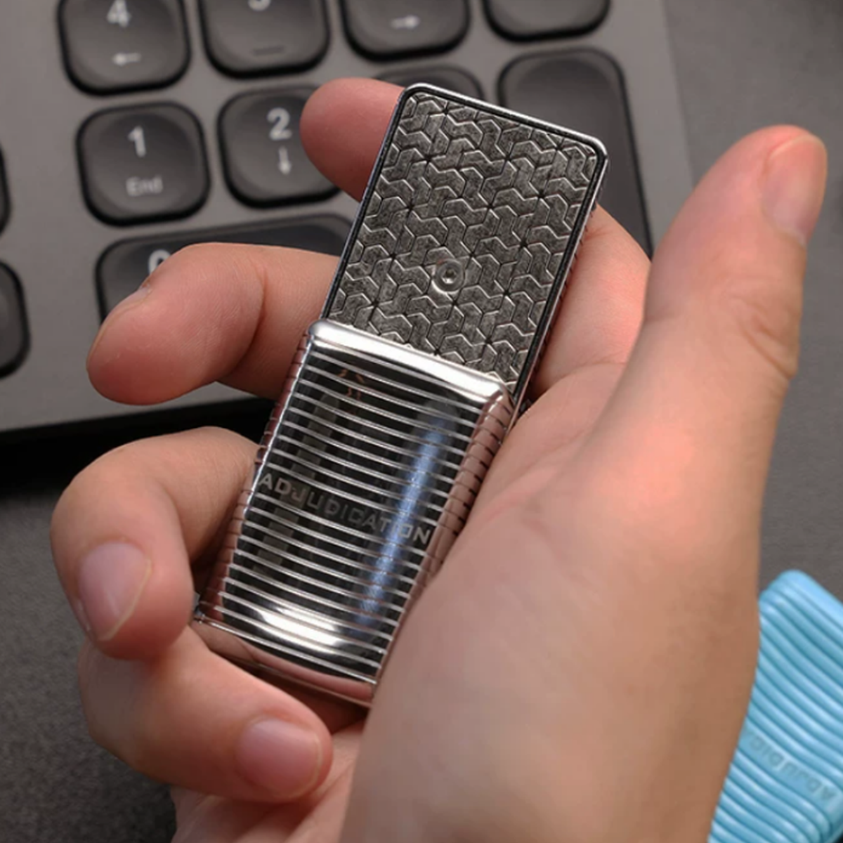 Mechanical Magnetic Fidget Slider – Infinity Push Coin EDC Desk Toy