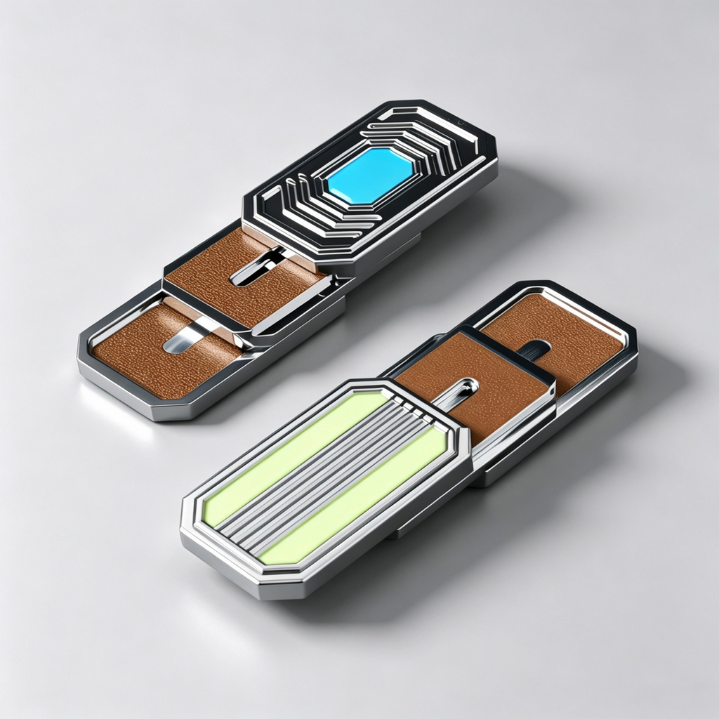 Fidget Toys Adults EDC Triple Fidget Slider Magnetic Metal Luminous