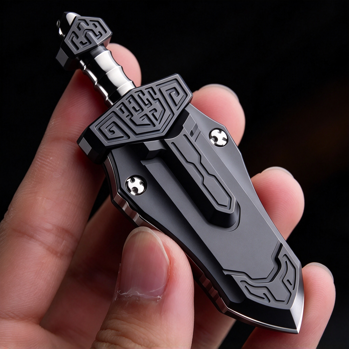 Vintage Short‑Sword EDC Fidget Slider – Mechanical Desk Toy