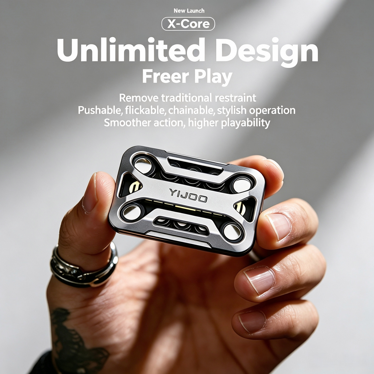 Fidget Aldult Toy EDC Infinite Metal Magnetic Poker Push Relief Anxiety and Stress