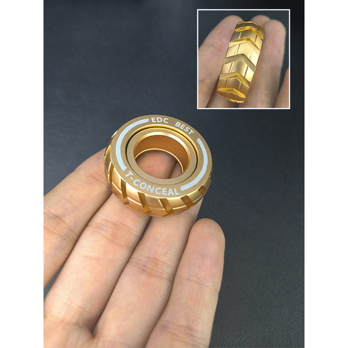 Tire-Shaped EDC Mechanical Fidget Ring