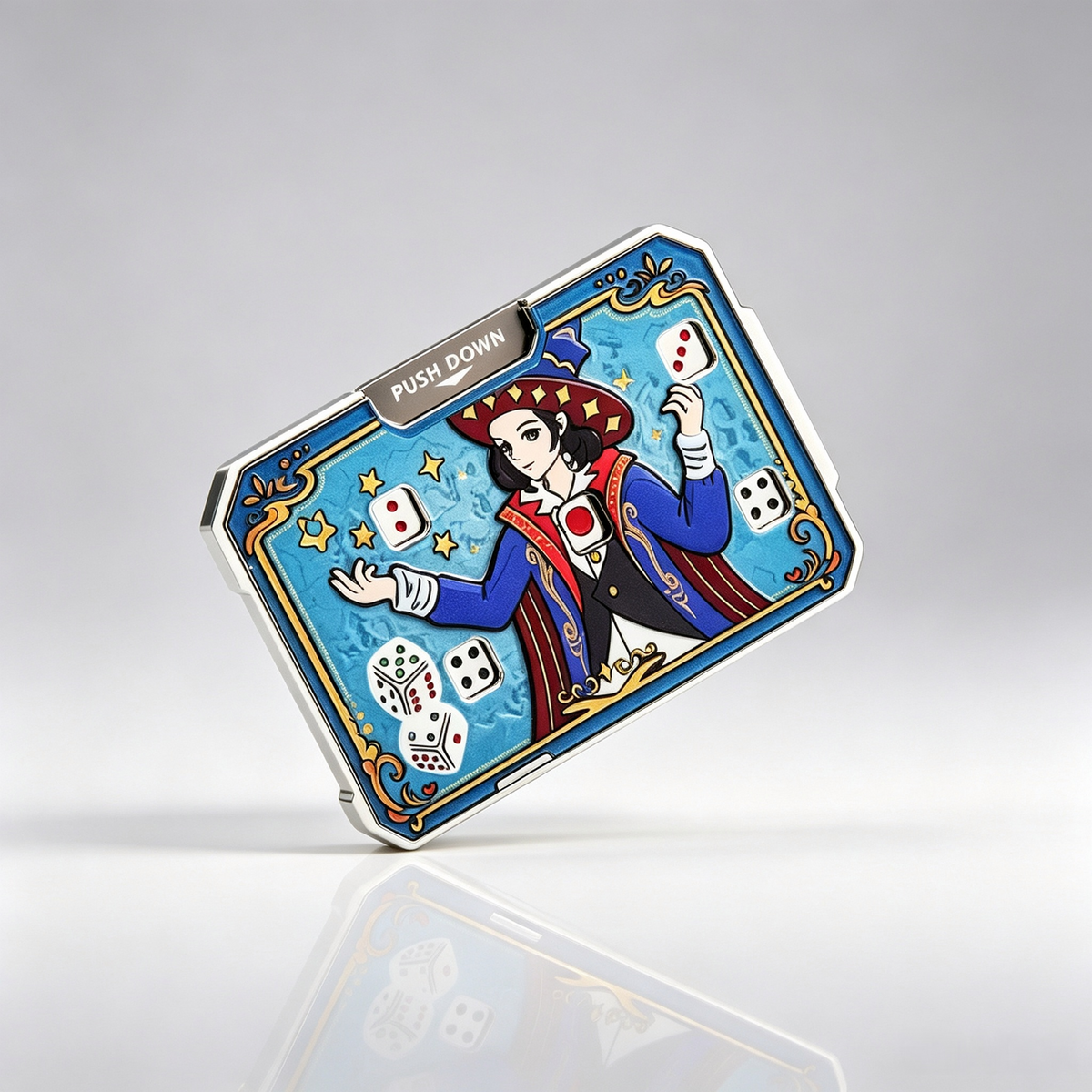 Joker Card Fidget Toy – Metal Mechanical Dice Game