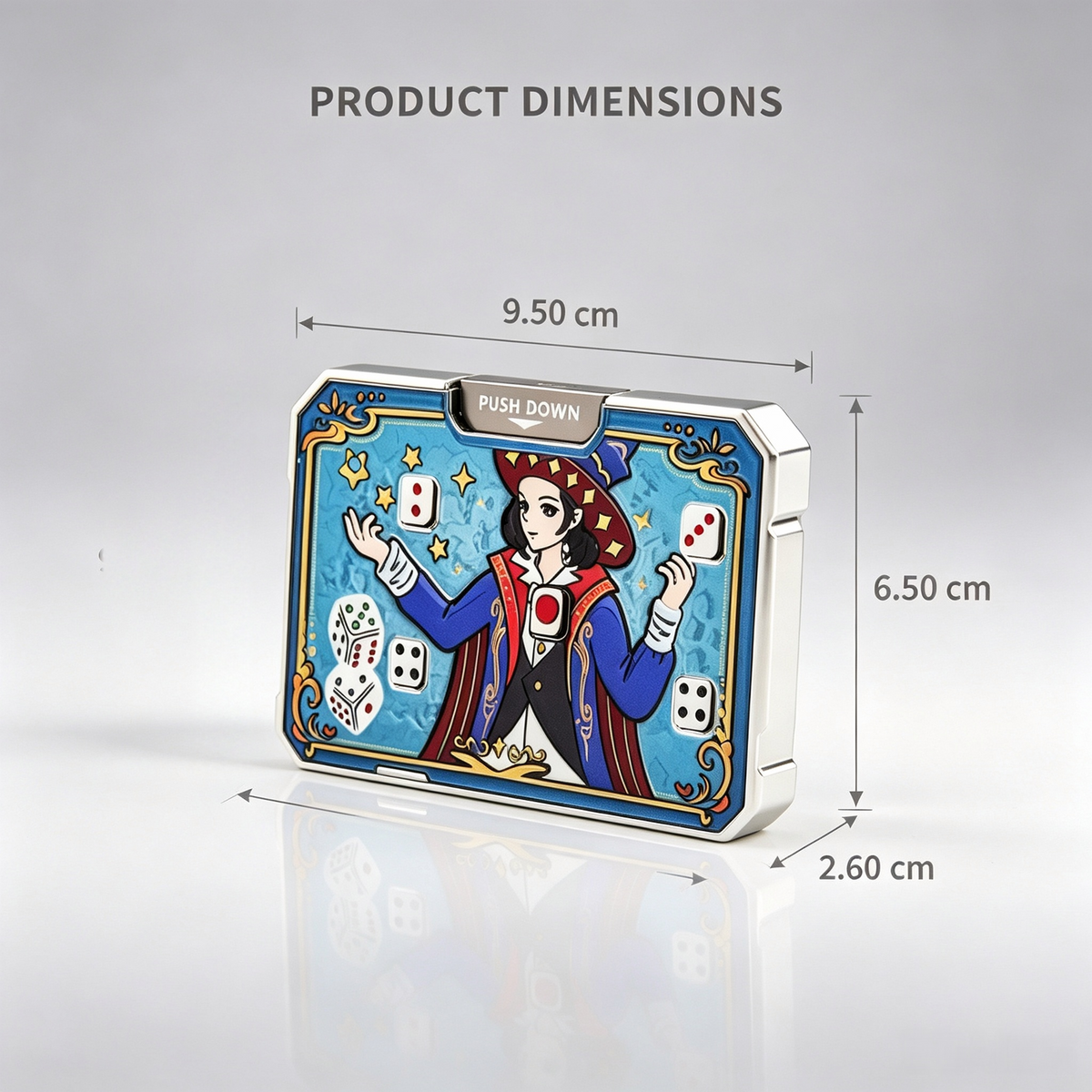 Fidget Aldult Toy EDC Joker Card Game Metal Mechanical Dice Multicolor Gift