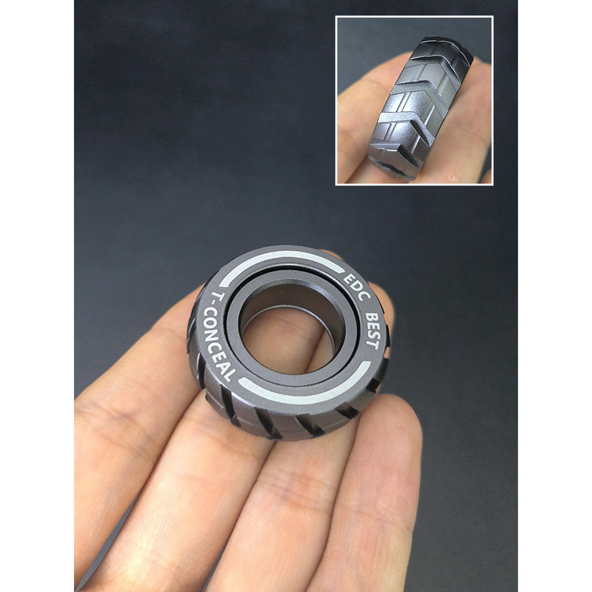 Tire-Shaped EDC Mechanical Fidget Ring