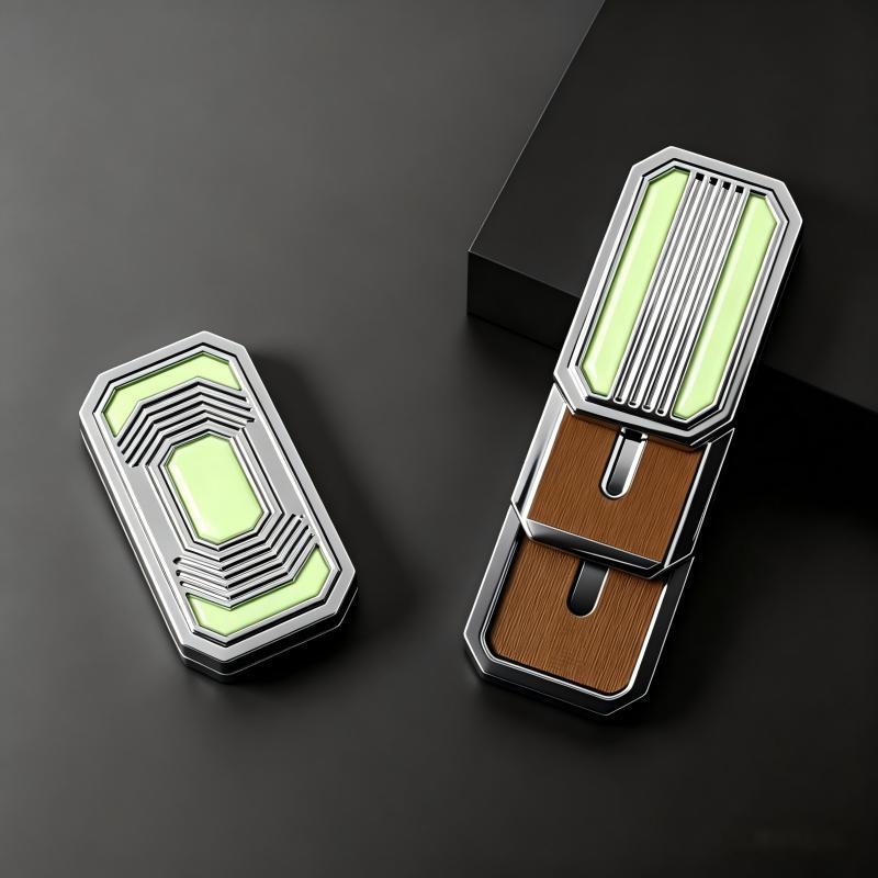 Fidget Toys Adults EDC Triple Fidget Slider Magnetic Metal Luminous