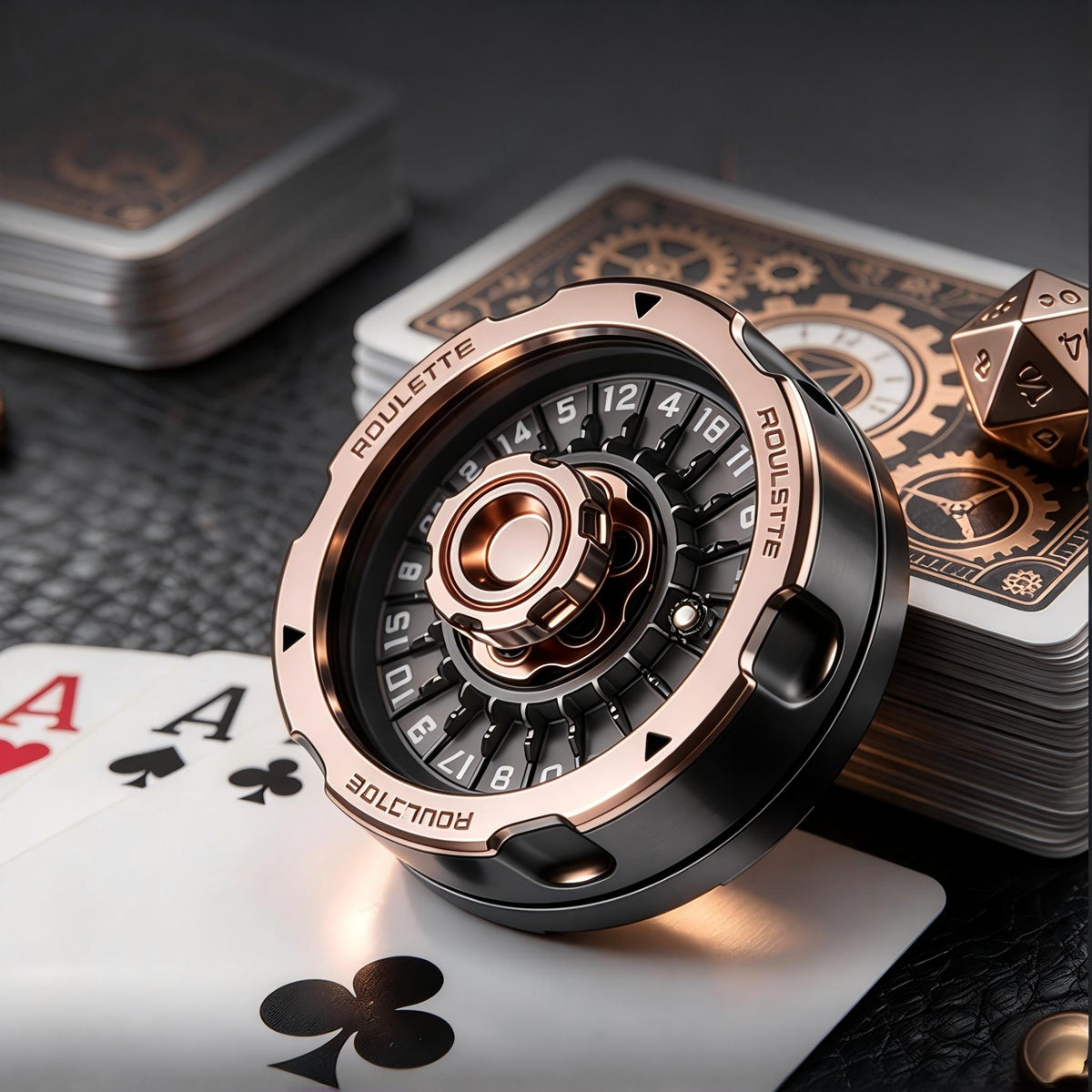 Metal Fidget Spinner Mechanical Roulette DND Dice
