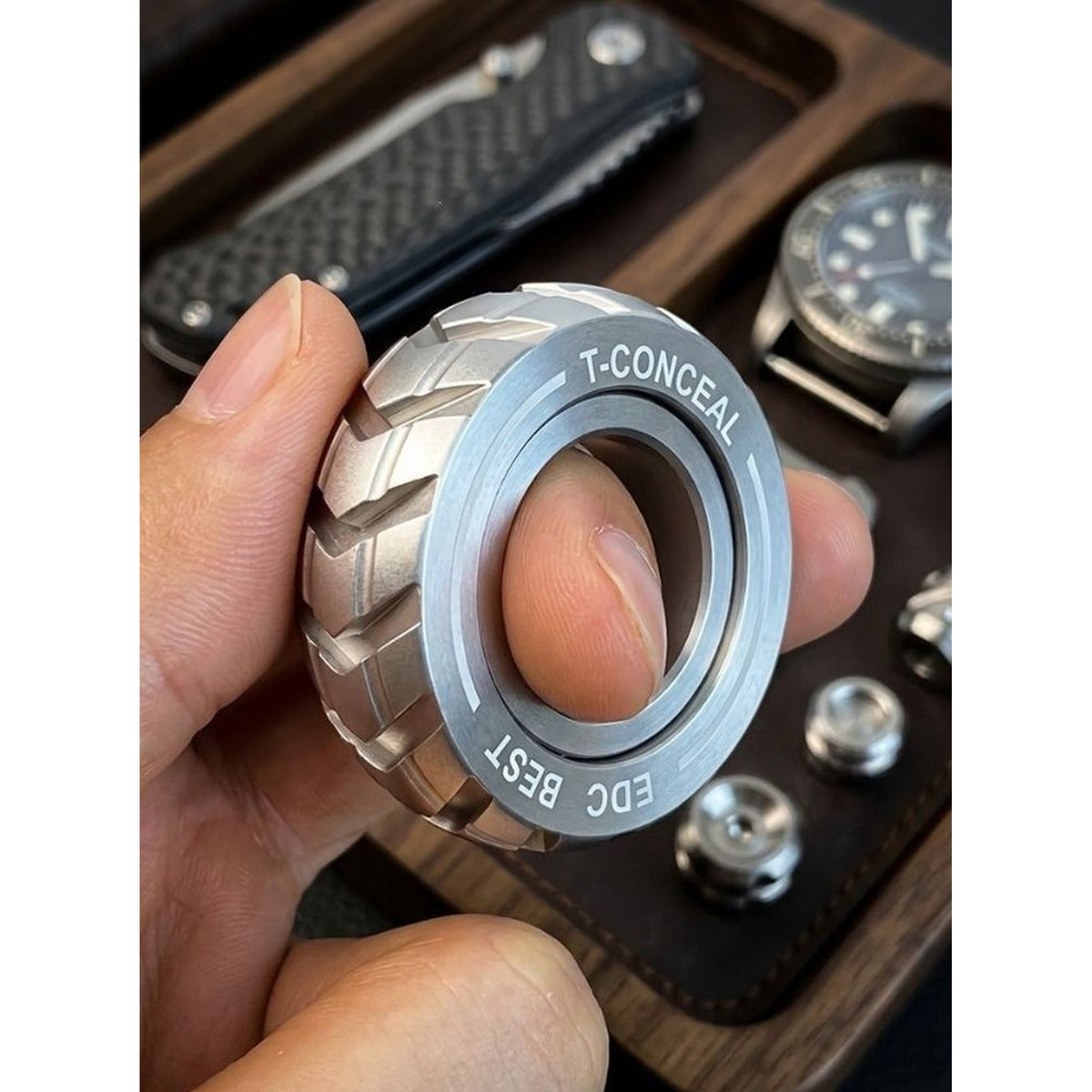 Tire-Shaped EDC Mechanical Fidget Ring