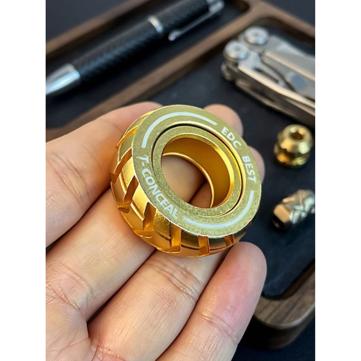 Tire-Shaped EDC Mechanical Fidget Ring