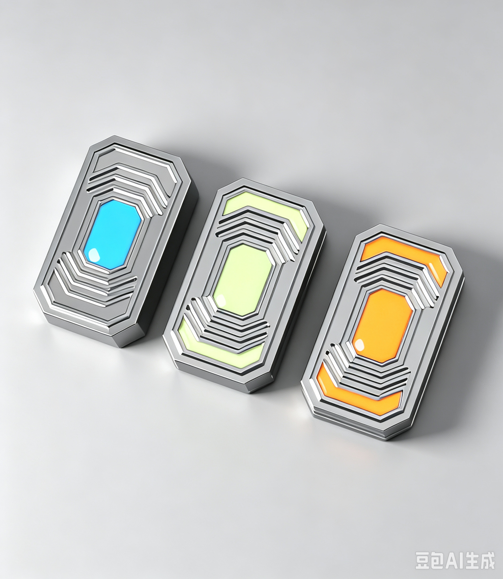 Fidget Toys Adults EDC Triple Fidget Slider Magnetic Metal Luminous