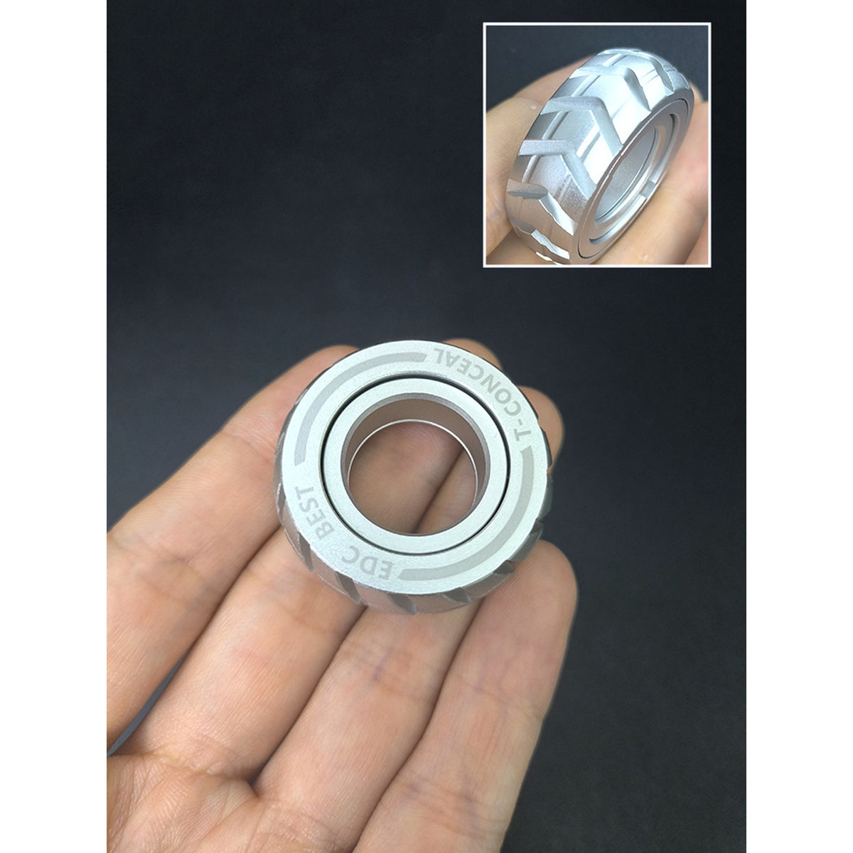 Tire-Shaped EDC Mechanical Fidget Ring